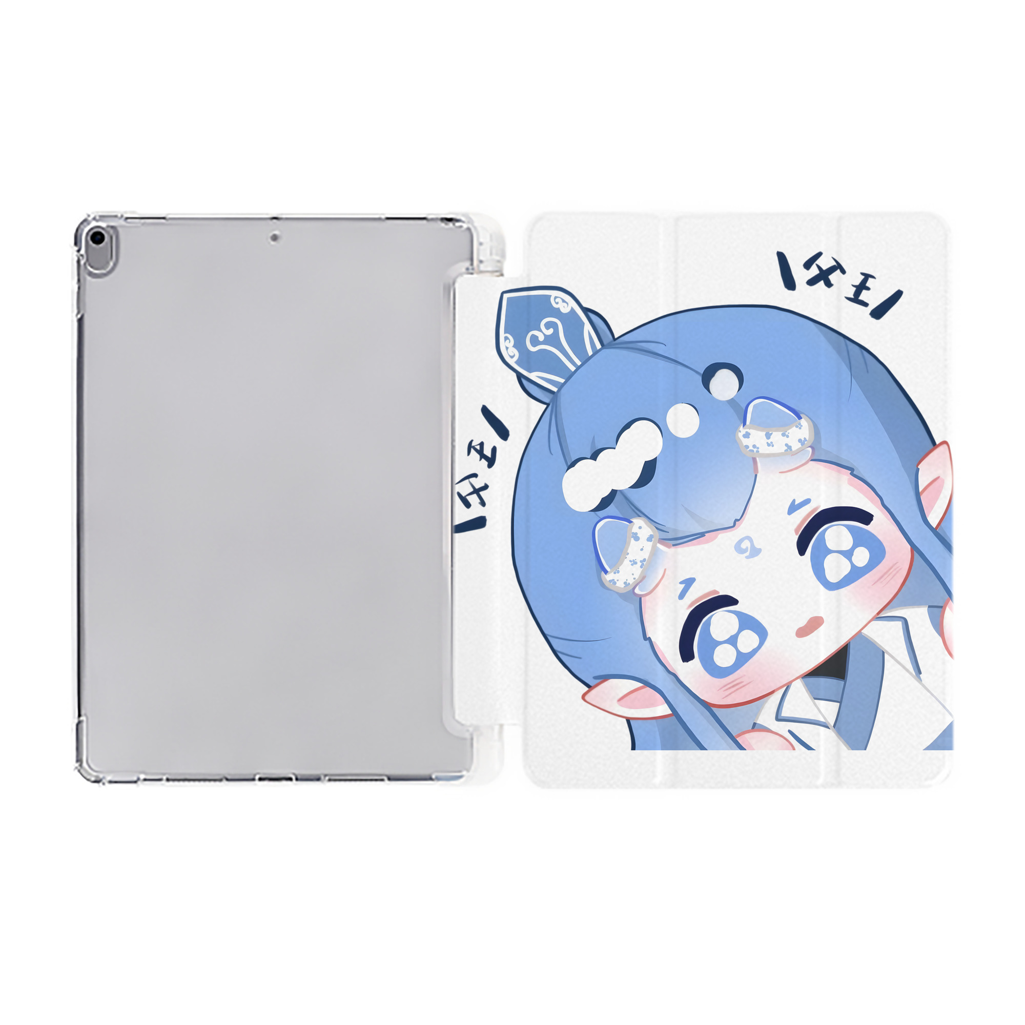 （画像用） Ne Zha 2 ナタ 魔童の大暴れ IPad ケース ペン収納付き 三つ折りスタンド PUレザー×シリコン 対応機種9.5/10.5/10.9インチ
